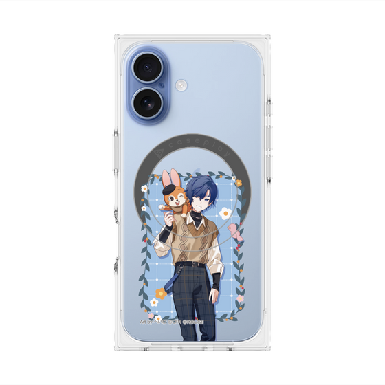 Premium Square Case with MagSafe［ Hatsune Miku × Kuppy Ramune - KAITO × Kuppy - Full-body Illustration 1 ］
