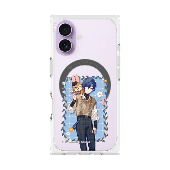 Premium Square Case with MagSafe［ Hatsune Miku × Kuppy Ramune - KAITO × Kuppy - Full-body Illustration 1 ］