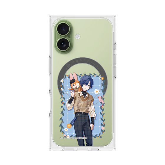 Premium Square Case with MagSafe［ Hatsune Miku × Kuppy Ramune - KAITO × Kuppy - Full-body Illustration 1 ］