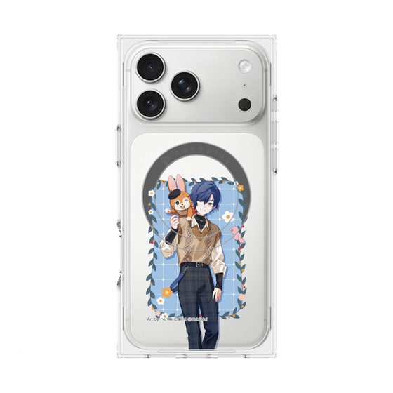 Premium Square Case with MagSafe［ Hatsune Miku × Kuppy Ramune - KAITO × Kuppy - Full-body Illustration 1 ］