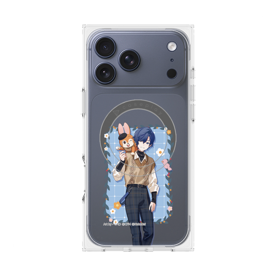 Premium Square Case with MagSafe［ Hatsune Miku × Kuppy Ramune - KAITO × Kuppy - Full-body Illustration 1 ］