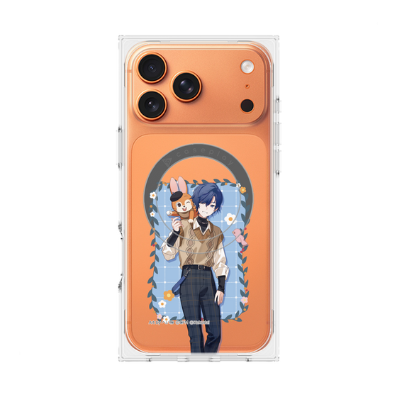 Premium Square Case with MagSafe［ Hatsune Miku × Kuppy Ramune - KAITO × Kuppy - Full-body Illustration 1 ］
