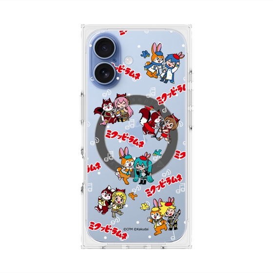 Premium Square Case with MagSafe［ Hatsune Miku × Kuppy Ramune - Overall Pattern ］
