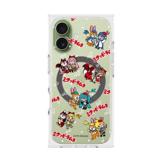 Premium Square Case with MagSafe［ Hatsune Miku × Kuppy Ramune - Overall Pattern ］