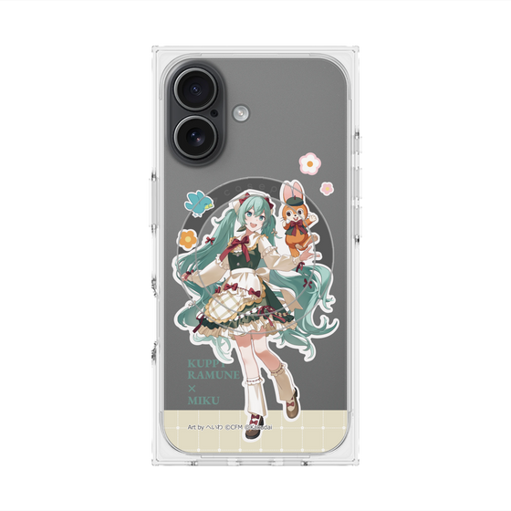 Premium Square Case with MagSafe［ Hatsune Miku × Kuppy Ramune - Hatsune Miku × Kuppy - Full-body Illustration 2 ］