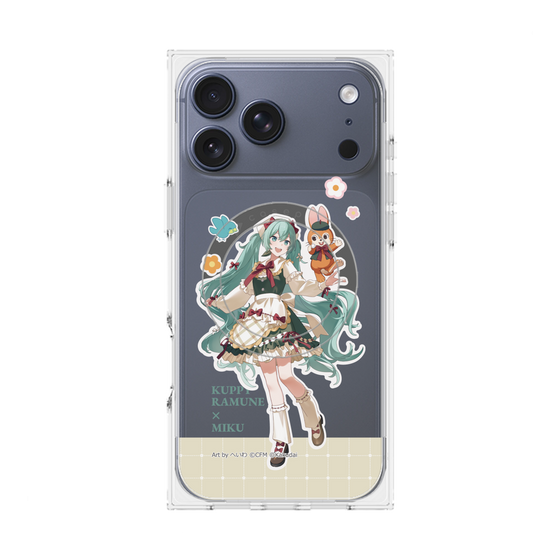 Premium Square Case with MagSafe［ Hatsune Miku × Kuppy Ramune - Hatsune Miku × Kuppy - Full-body Illustration 2 ］