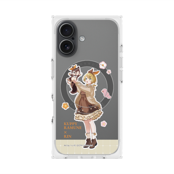 Premium Square Case with MagSafe［ Hatsune Miku × Kuppy Ramune - Kagamine Rin × Ram - Full-body Illustration 2 ］