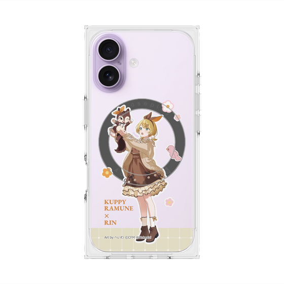 Premium Square Case with MagSafe［ Hatsune Miku × Kuppy Ramune - Kagamine Rin × Ram - Full-body Illustration 2 ］