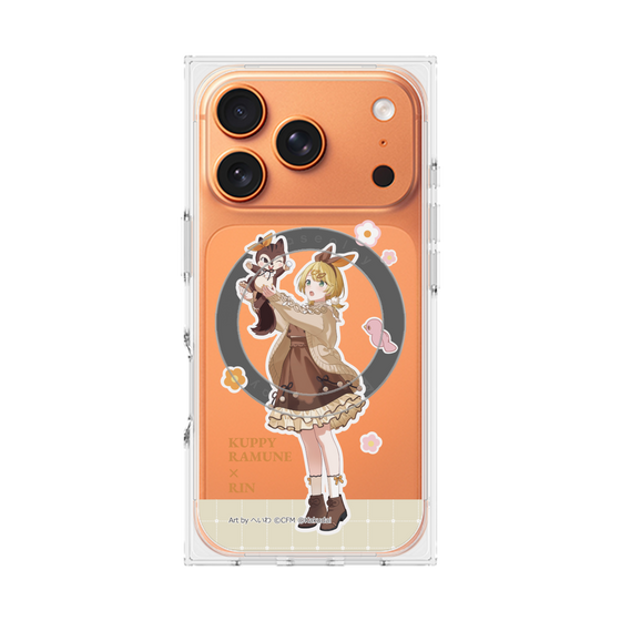 Premium Square Case with MagSafe［ Hatsune Miku × Kuppy Ramune - Kagamine Rin × Ram - Full-body Illustration 2 ］