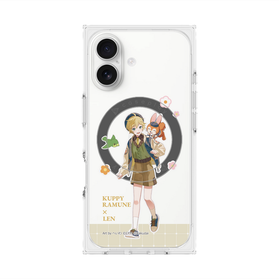 Premium Square Case with MagSafe［ Hatsune Miku × Kuppy Ramune - Kagamine Len × Kuppy - Full-body Illustration 2 ］