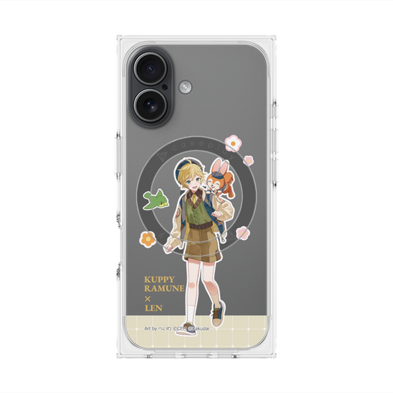Premium Square Case with MagSafe［ Hatsune Miku × Kuppy Ramune - Kagamine Len × Kuppy - Full-body Illustration 2 ］