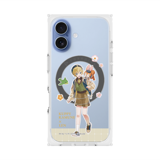 Premium Square Case with MagSafe［ Hatsune Miku × Kuppy Ramune - Kagamine Len × Kuppy - Full-body Illustration 2 ］