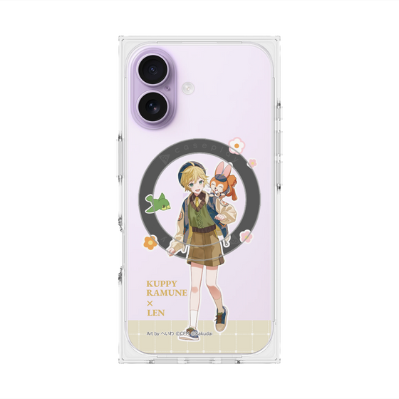 Premium Square Case with MagSafe［ Hatsune Miku × Kuppy Ramune - Kagamine Len × Kuppy - Full-body Illustration 2 ］