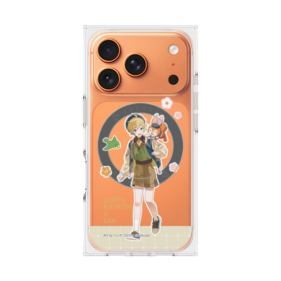 Premium Square Case with MagSafe［ Hatsune Miku × Kuppy Ramune - Kagamine Len × Kuppy - Full-body Illustration 2 ］