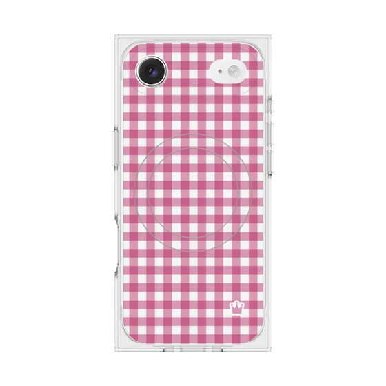 Premium Square Case with MagSafe［ Checkered Pink ］