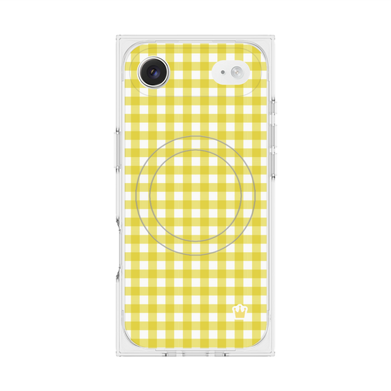 Premium Square Case with MagSafe［ Checkered Yellow ］