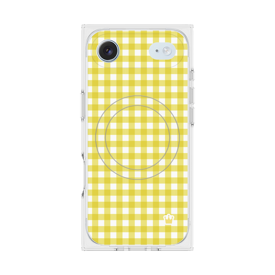Premium Square Case with MagSafe［ Checkered Yellow ］