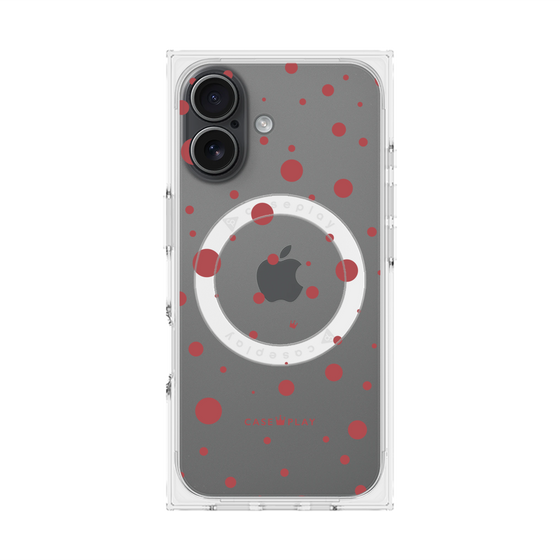 Premium Square Case with MagSafe［ Dippin Dots Red ］