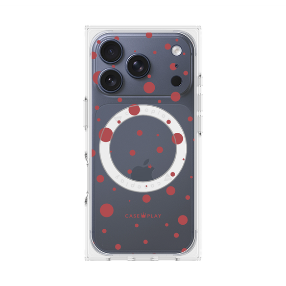 Premium Square Case with MagSafe［ Dippin Dots Red ］