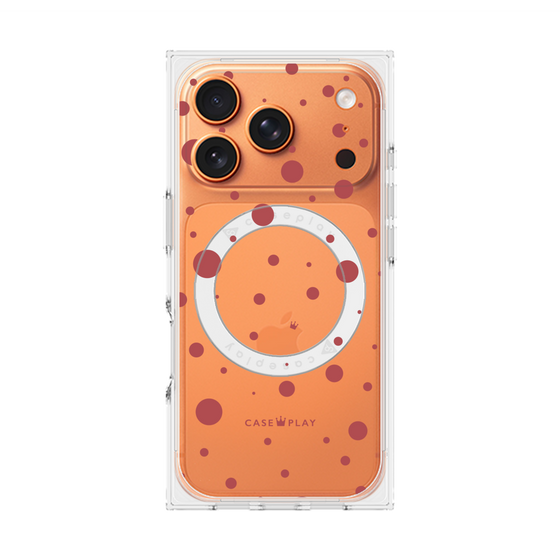 Premium Square Case with MagSafe［ Dippin Dots Red ］