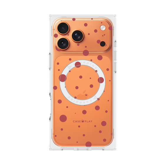 Premium Square Case with MagSafe［ Dippin Dots Red ］