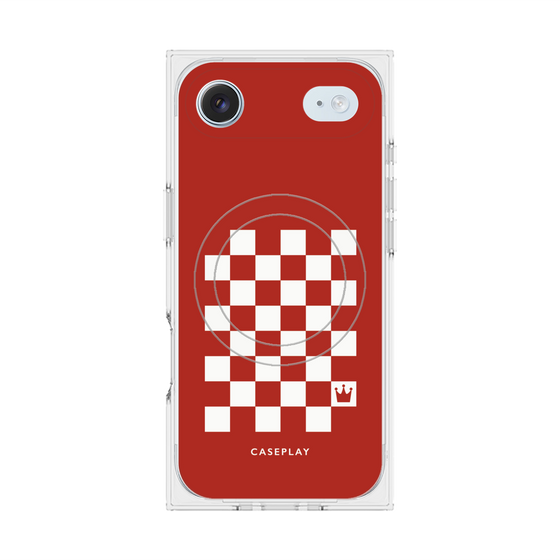 Premium Square Case with MagSafe［ Racing Checkered Flag Red ］