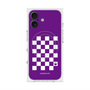 Premium Square Case with MagSafe［ Racing Checkered Flag Purple ］