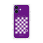 Premium Square Case with MagSafe［ Racing Checkered Flag Purple ］