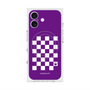 Premium Square Case with MagSafe［ Racing Checkered Flag Purple ］