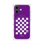 Premium Square Case with MagSafe［ Racing Checkered Flag Purple ］