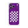 Premium Square Case with MagSafe［ Racing Checkered Flag Purple ］