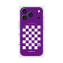 Premium Square Case with MagSafe［ Racing Checkered Flag Purple ］