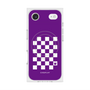 Premium Square Case with MagSafe［ Racing Checkered Flag Purple ］