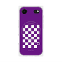 Premium Square Case with MagSafe［ Racing Checkered Flag Purple ］
