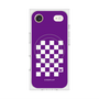 Premium Square Case with MagSafe［ Racing Checkered Flag Purple ］