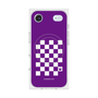 Premium Square Case with MagSafe［ Racing Checkered Flag Purple ］