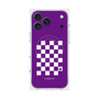 Premium Square Case with MagSafe［ Racing Checkered Flag Purple ］