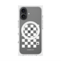 Premium Square Case with MagSafe［ Racing Checkered Flag White ］