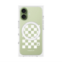 Premium Square Case with MagSafe［ Racing Checkered Flag White ］