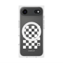 Premium Square Case with MagSafe［ Racing Checkered Flag White ］
