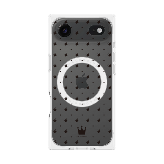 Premium Square Case with MagSafe［ Small Stripe - Red × Black ］