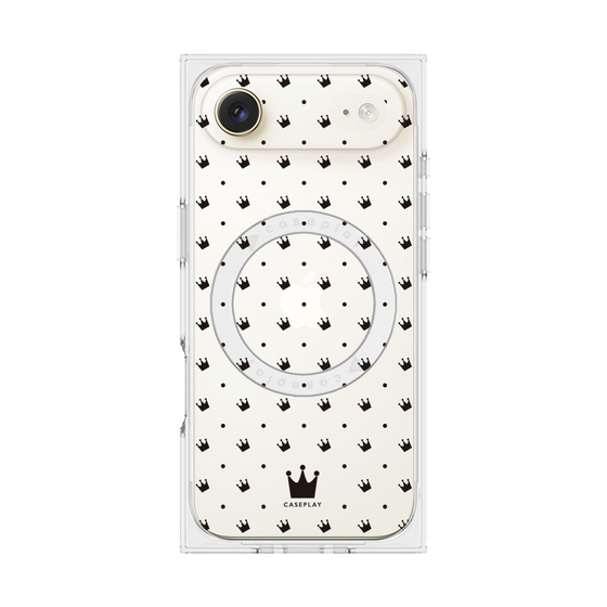 Premium Square Case with MagSafe［ Small Stripe - Red × Black ］