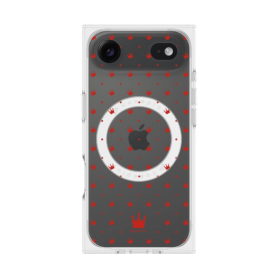 Premium Square Case with MagSafe［ CASEPLAY Crown Dots Red ］