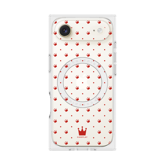 Premium Square Case with MagSafe［ CASEPLAY Crown Dots Red ］