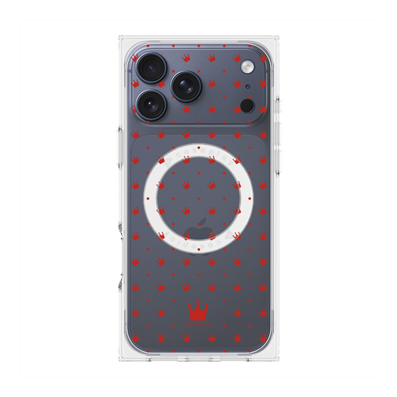 Premium Square Case with MagSafe［ CASEPLAY Crown Dots Red ］