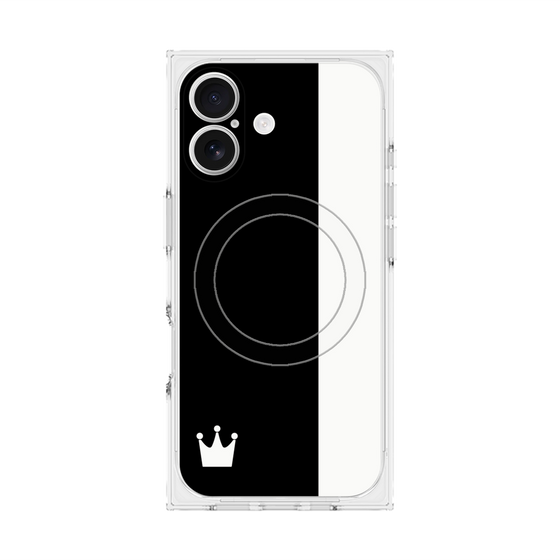 Premium Square Case with MagSafe［ CASEPLAY Bi-Colors Black & White ］