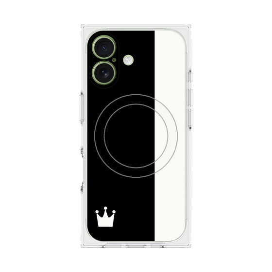 Premium Square Case with MagSafe［ CASEPLAY Bi-Colors Black & White ］