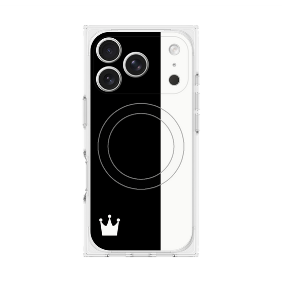 Premium Square Case with MagSafe［ CASEPLAY Bi-Colors Black & White ］