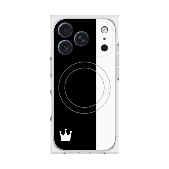 Premium Square Case with MagSafe［ CASEPLAY Bi-Colors Black & White ］