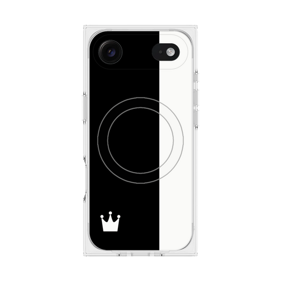 Premium Square Case with MagSafe［ CASEPLAY Bi-Colors Black & White ］